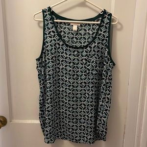LOFT graphic sleeveless blouse